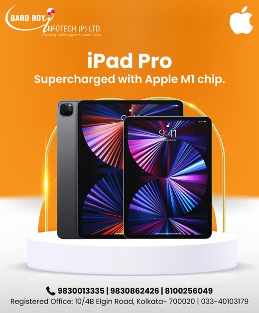 iPad Pro product flyer for Bard Roy Infotech